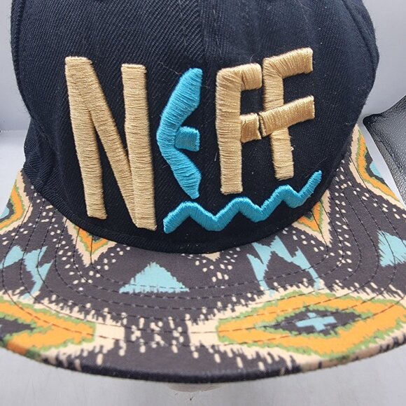 Neff Adults Multicolor Snapback Cap Tribal Print Brim Casual Outdoors Adjustable - Picture 9 of 9